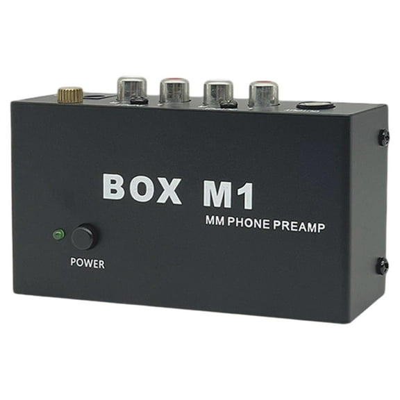 Almencla Box M1 Phono Preamplifier Turntable Preamp for Turntables DJ Mixers Stereos