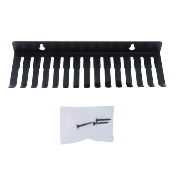 Almencla Cable Organizer Rack Cable Holder Wall Mounted Compact with Metal Cable Storage Rack for Workshop Store Office Studio 14 Slot