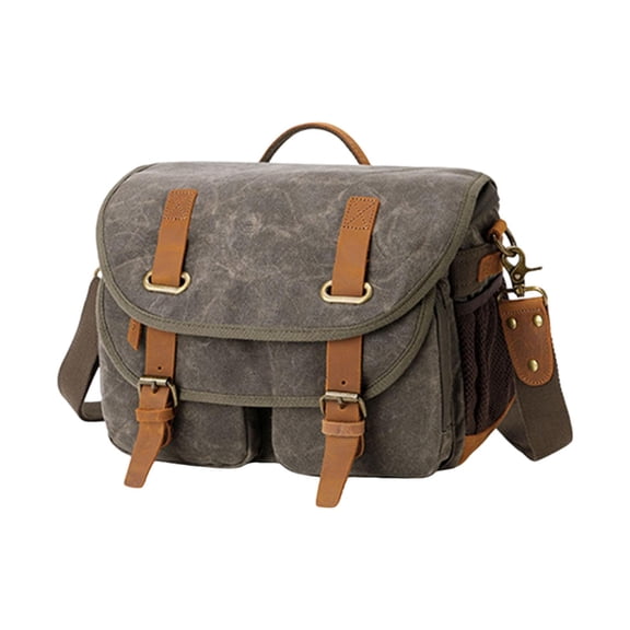 Almencla Camera Case Camera Shoulder Bag,DSLR Camera Case Bags with Multi Pockets Waterproof,Single Shoulder Crossbody Camera Bag Case Green