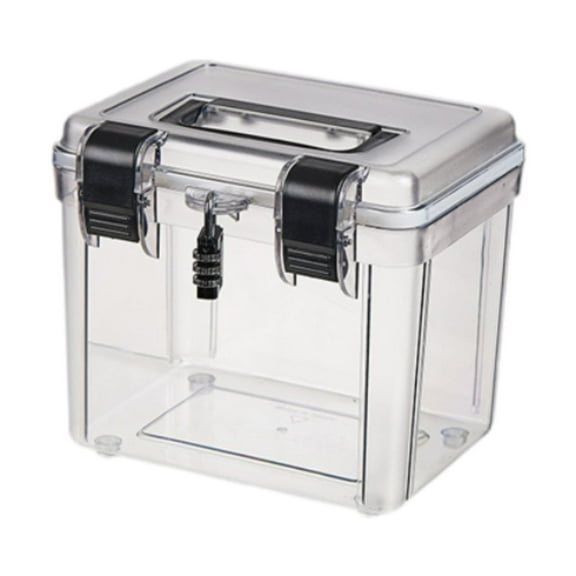 Almencla Camera Case with Handle Storage Container for Digital Camera Accessory Portable Waterproof Dustproof Clear Sealing Drying Box 21.5cmx16cmx19cm