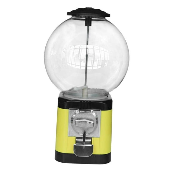 Almencla Candy Dispenser Machine, Mini , Money Saving Bank, Party Supplies Candy Box Sweet Dispenser for Birthday Shelf Yellow