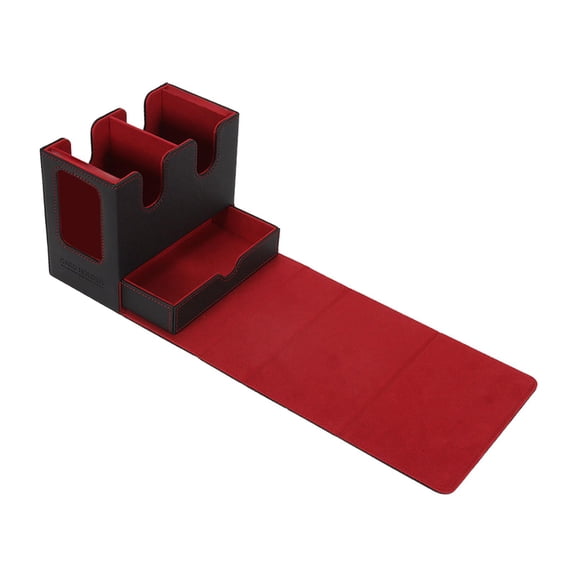 Almencla Card Deck Box Album Card Display Card Carrying Organiser Case Card Organizer Black Red