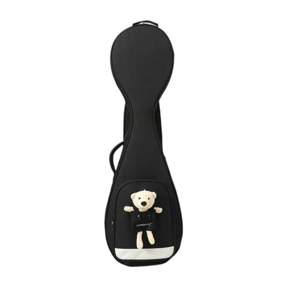 Almencla Carrying Case for Chinese, Carrying Case for Pipa, 41 Inch, Portable Storage Case with Soft Oxford Cloth Bear, Large Backpack black