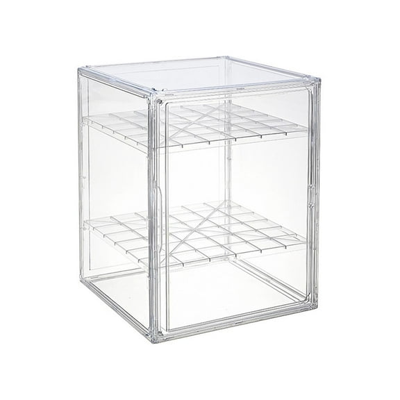 Almencla Clear Display Case Showcase Detachable Plate Stand Riser Collectibles Box Football Helmet Display Case for Action Figure Toys 3 Tiers
