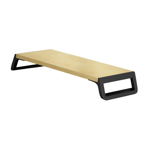 Almencla Computer Monitor Riser Desk Shelf Riser Desktop Shelf Portable Wood Easy to Install Monitor Stand Desk Computer Monitor and black