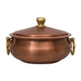 thumbnail image 1 of Almencla Copper Pot Binaural Pot Thickened Saucepan Retro Fry Pan Copper Cooking Pot Hot Pot for Household Hotel Camping Kitchen 24cm Dia, 1 of 8