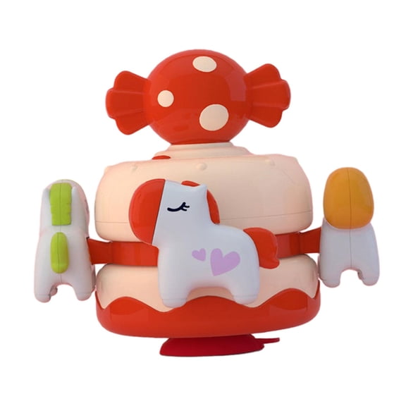 Almencla Craft Toys Revolving Music Suction Cup Music Box Windup Musical Boxes for Party Birthday Collectible Ornament Kids Girls Gift B