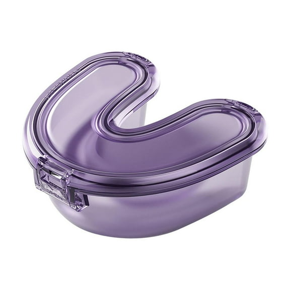 Almencla Denture Bath Box Cup Appliance Container Practical Retainer Case