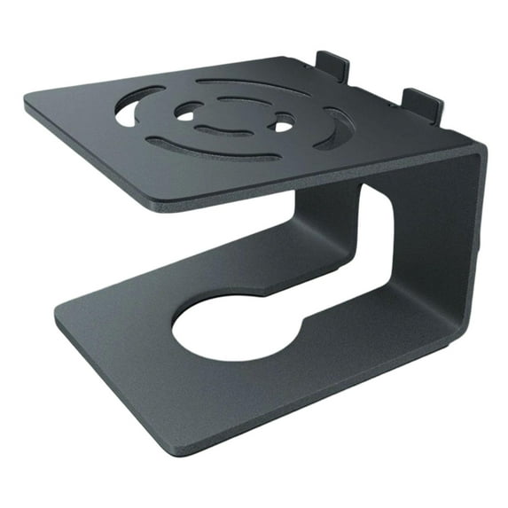 Almencla Desktop Speaker Stand Recording Studio Monitor Stand Sturdy Metal Hollow Design Stable Reliable Support Anti Slip for Studios 20x19.5x14.5cm