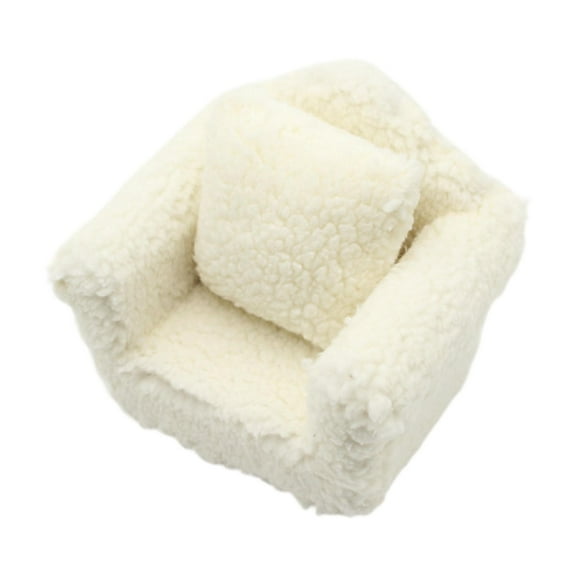 Almencla Dollhouse Couch Miniature Sofa for 1/6 1/12 Dollhouse Life Scene Simulation Accessories Toy Doll Accessories Decoration Single Sofa