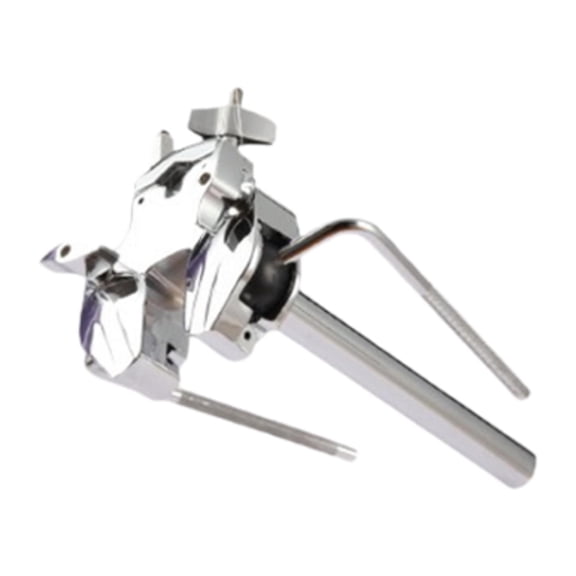 Almencla Double Tom Holder, Drum Double Tom Mount, Sturdy Stable Drum Clamp, Zinc Alloy Drum Holder for Tom Drum DIY Replaces Parts