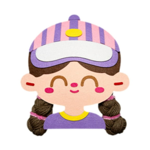 Almencla Early Learning Hair Braid Practicing Board DIY Kit Fine Motor Skill Birthday Gifts Hair Braiding DIY Materials for Girls Gift