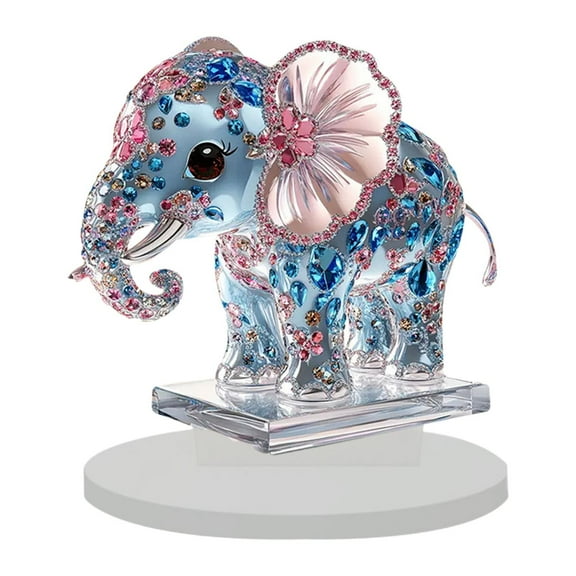 Almencla Elephant Figurine Animal s Art Statue for Bathroom Fireplace Decor