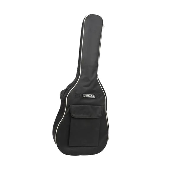 Almencla Guitar Bag Backpack Large Pockets, Portable 5mm Thick Padding Guitar Gig Bag Double Straps for Capo Tuner Strings Music files black