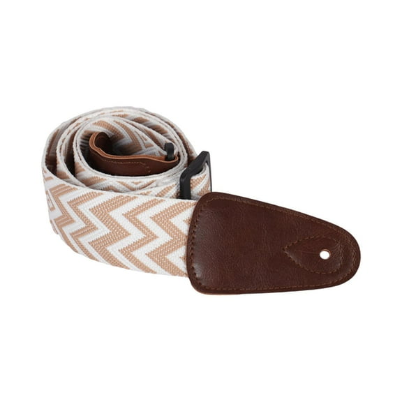 Almencla Guitar Bass Strap Instrument Strap Thickened Entertainment Adjustable Length Guitar Accessories Ukulele for Mandolins brown