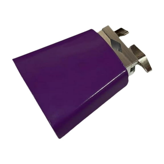 Almencla Hand Percussion Cowbell Cheering Bell Portable Lightweight Music Cowbell Cow Bells Noise Maker for Party Celebration Concerts violet
