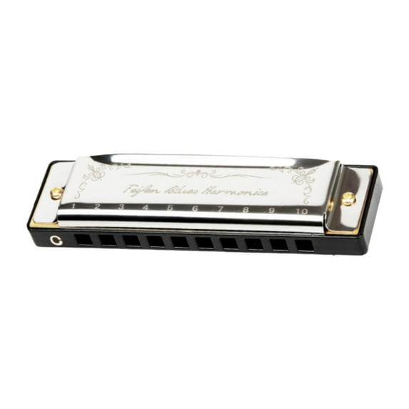 Almencla Harmonica Toy Blues Mouth Organ Harp Musical Instrument Toy C Harmonica Blues Instrument for Kids Stage Performances Students