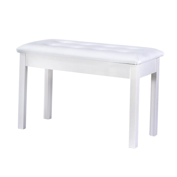 Almencla Keyboard Bench Padded Keyboard Seat Heavy Duty Sturdy Piano Bench Piano Stool for Electronic Piano Musical Instrument Playing White