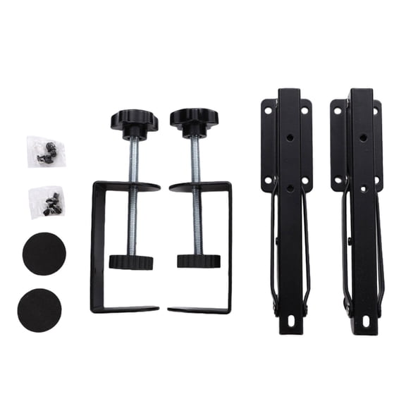Almencla Keyboard Tray Clamp Mount Folding Keyboard Drawer Clamp Adjustable Height for Home or Office Steel Keyboard Clamp under Desk