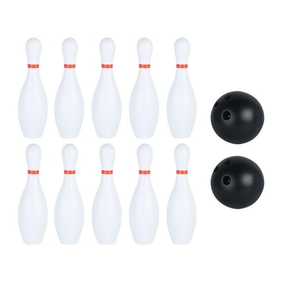 Almencla Kids Bowling Set 10 Pin and 2 Balls Early Development Indoor Play Toys Outdoor Sports Game Outdoor Bowling Toys for Park Lawn