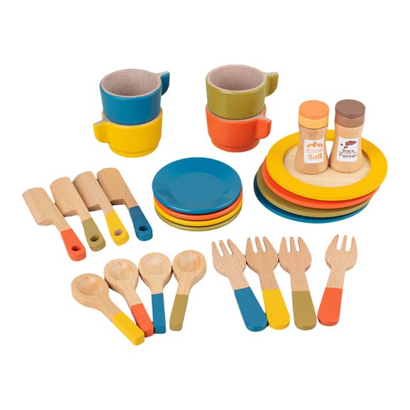 Almencla Kids Tea Party Set s Set Dollhouse Decoration Accessories Sensory Toy Montessori Toy for Restaurant Living Room Decor