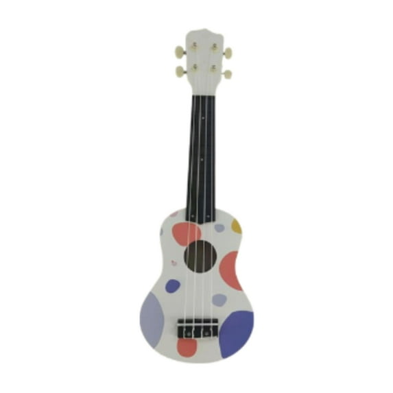 Almencla Kids Toys Ukulele Guitar Kids Ukulele Guitar Toy for Preschool Boys Beginner white