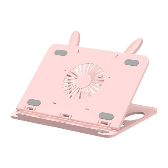 Almencla Laptop Stand for Desk with 360 Rotating Base Multifunction Compatible 10-15.6" Laptops Cooling Computer Notebook Stand Holder Pink