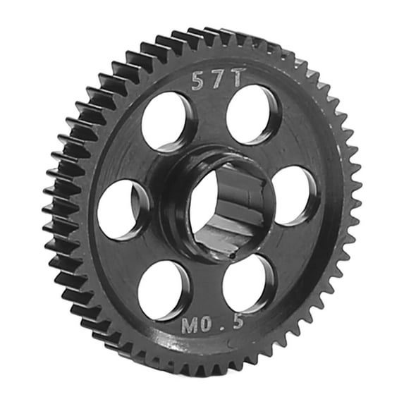 Almencla Main Spur Gear, M0.5 Steel Gear, High Speed Gear Upgrade for Granite Grom 1:18 Scale Crawler RC Car Trucks DIY Accessories 57T