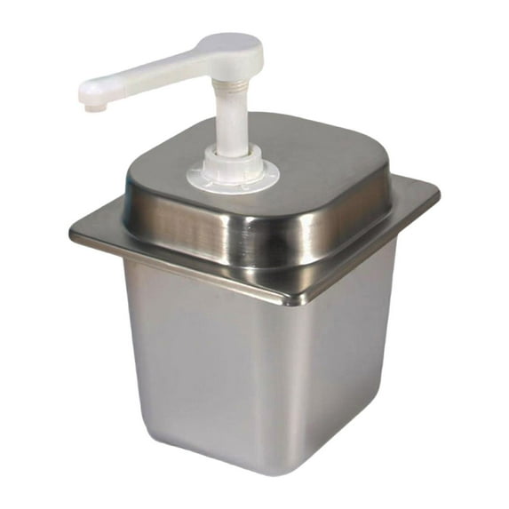 Almencla Manual Sauce Dispenser 2.3L Manual Condiment Pump Bottle for Restaurant Home 10cc
