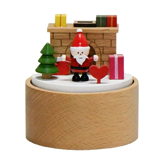 Almencla Mechanical Music Box Clockwork Toy Anniversary Collectibles Cute Holiday Rotating Music Box Musical Figurine for Friends Kids Fireplace