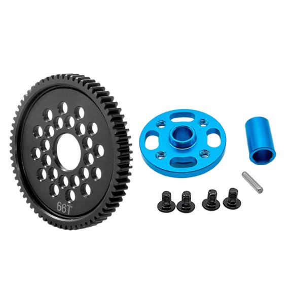 Almencla Metal RC Gears RC High Speed Gear Set Spare Parts RC Replacement for TT02 54500 Model Vehicles RC Crawler 1:10 DIY Accs 66T