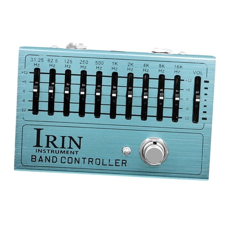 Almencla Mini Digital Reverb Pedal Amplifier Audio Effects Accs Guitar Effect Sound Simulation Distortion Overload for Electric Guitar light blue
