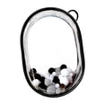 thumbnail image 1 of Almencla Mini Doll Storage Bag Tiny Doll Pouch Zipper Closure Dustproof Hanging Organizer Clear Figure Display Bag for Doll Collectors Black L with balls, 1 of 8