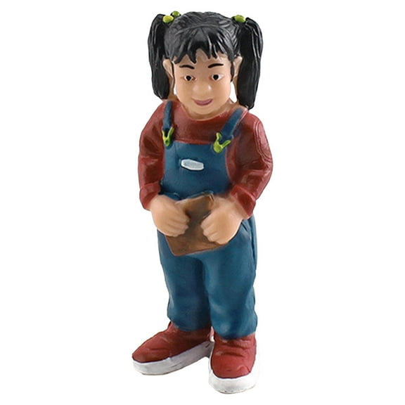 Almencla Miniature People Figure Mini People Figurine Sand Table Micro Landscape Railways Simulation Model People Painted Figure Model Kid