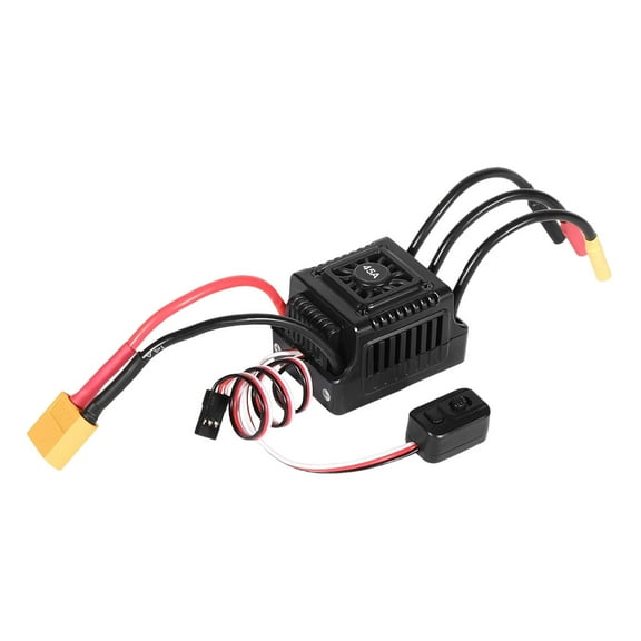 Almencla Motor Electric Speed Controller, 1/10 RC Car ESC Repair Dustproof Sensorless Adjustable for Truck Car Model C