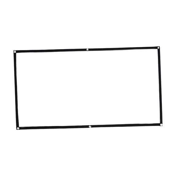 Almencla Movie Projector Screen Projection Screen Thickened Anti White Portable Projector Curtain 16:9 for Party Studio Indoor 1.34x0.75m