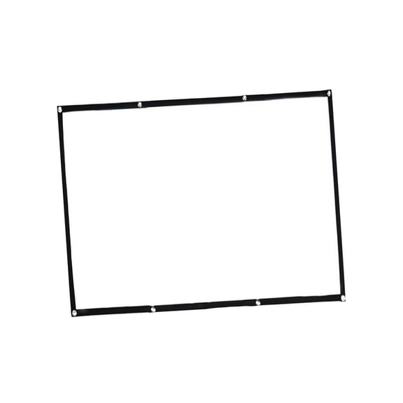 Almencla Movie Projector Screen Projection Screen Thickened Anti White Portable Projector Curtain 16:9 for Party Studio Indoor 2.21x1.25m