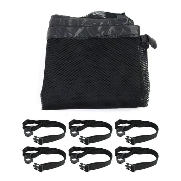 Almencla Pool Floats Storage Bag Poolside Pouch Holder Versatile Swimming Pool Hanging Organizer Mesh for Accessories Noodles Deck Gym