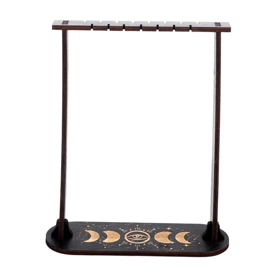 Almencla Portable Wooden Pendulum Display Frame Durable Decor Holder Display Rack for Corals Sphere Desktop Ornament B