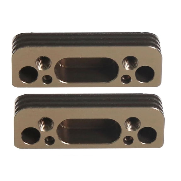 Almencla RC Car Engine Mount Accessory,RC Engine Mounting Holder Kits,Pair Metal RC Car Engine Base Mount Parts for MP9,MP10,DIY Parts