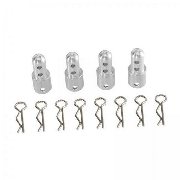 Almencla RC Car Shell Column Aluminum Alloy Upgraded Parts Extended Body Post with R Pins for 1:14 RC Car 14301 14302 14303 14209 14210