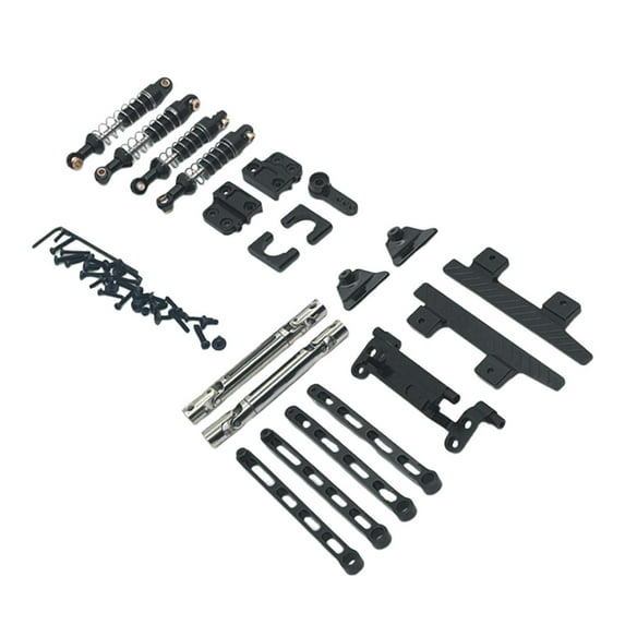 Almencla RC Car Upgrade Spare Kits RC Upgrade RC Car Pull Rod Replace Sturdy Metal RC Accessories for 1/12 MN82 LC79 RC Crawler RC Car black