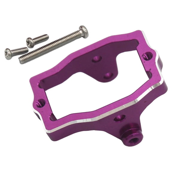 Almencla RC Steering Gear Seat Base Servo Fixing Mount Metal RC Servo Mount Bracket for 1/18 Scale RC Crawler Vehicles DIY Model Violet