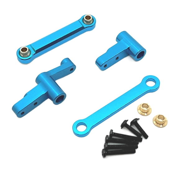Almencla RC Steering Group Assembly Upgrade Parts Parts High Strength Professional Replacement for 1:14 14209 14210 RC Car Accessories Blue