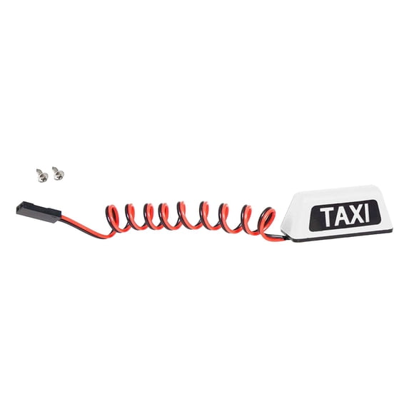 Almencla RC Taxi Light Taxi Cab Roof Top Easy to Install Taxi Sign RC Car Lighting Accessory for 1/8 1/10 DIY Accessories RC Car Model white