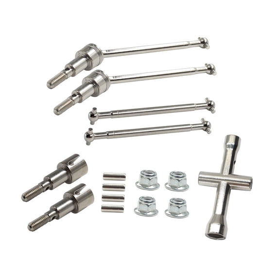 Almencla Rc Car Drive Shafts Accessories Replacements Metal Front and Rear Upgrade for 16103Pro 16210Pro 1/16 RC Carwler Car Replaces Part