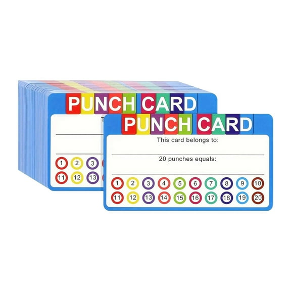 Almencla Reward Punch Cards Sturdy Portable Multifunction for Home Classroom Students 45D