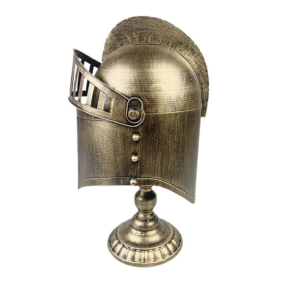 Almencla Roman Helmet, Knight Helmet, Convenient Sculptures Easy to Use Decoration Ornament for Party Theatrical Props Ideal