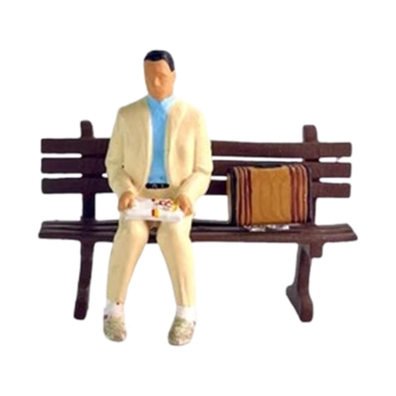 Almencla Simulation Men Figure Model 1/64 People Figure Collection Resin Tiny People Model for Diorama Dollhouse Photo Props DIY Scene Decor