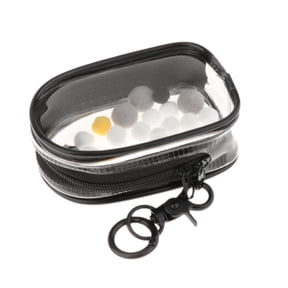 Almencla Tiny Doll Pouch Clear Figure Display Bag, Carrying Case, Waterproof Zipper Closure, Mini Doll Storage Bag for Doll Collectors Black Door Shaped